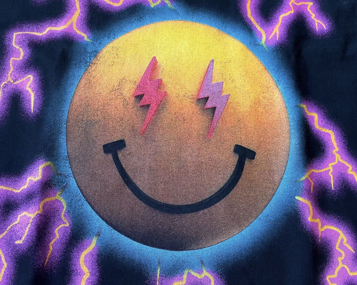 J Balvin × Takashi Murakami × Vintage Small Thunder Smile Tee Jose Tour 2022 1 2 Black ABC Shirt Size US S / EU 44-46 / 1 - 4 Thumbnail