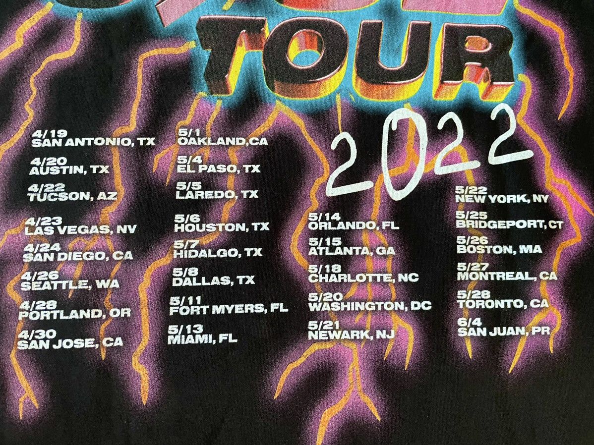 J Balvin × Takashi Murakami × Vintage Small Thunder Smile Tee Jose Tour 2022 1 2 Black ABC Shirt Size US S / EU 44-46 / 1 - 9 Thumbnail