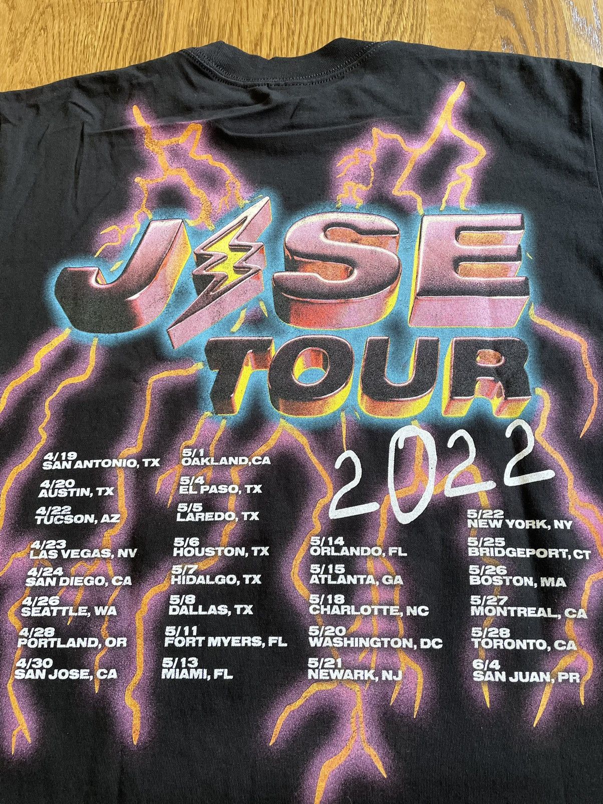 J Balvin × Takashi Murakami × Vintage Small Thunder Smile Tee Jose Tour 2022 1 2 Black ABC Shirt Size US S / EU 44-46 / 1 - 3 Thumbnail