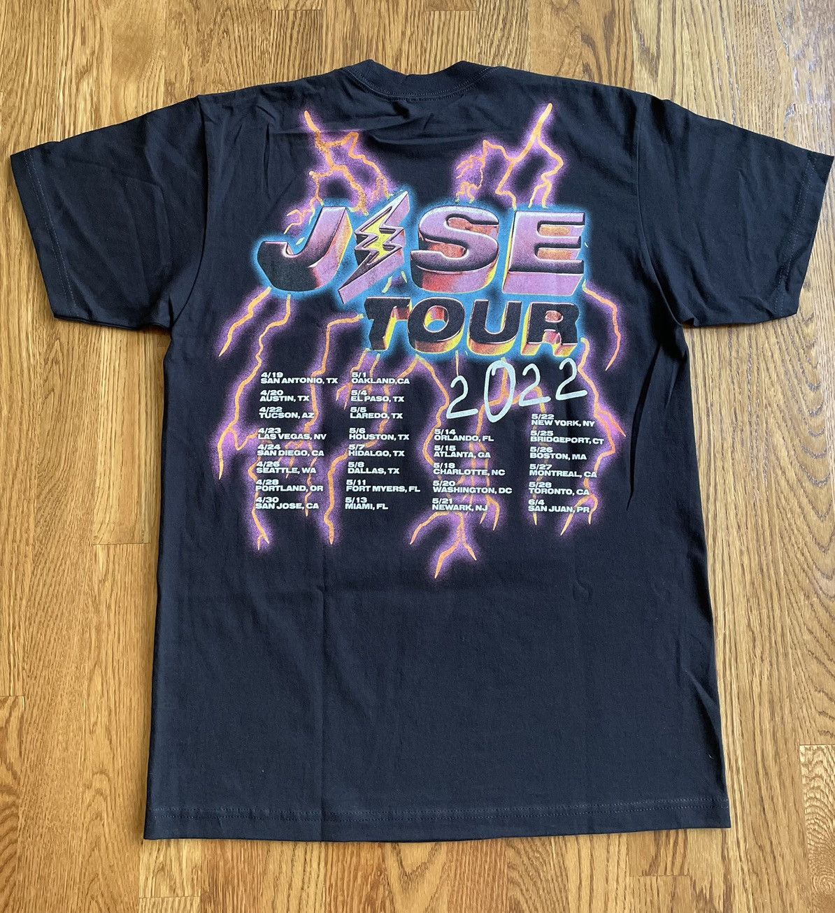 J Balvin × Takashi Murakami × Vintage Small Thunder Smile Tee Jose Tour 2022 1 2 Black ABC Shirt Size US S / EU 44-46 / 1 - 2 Thumbnail