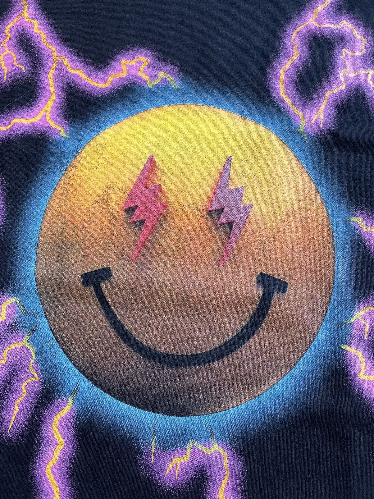 J Balvin × Takashi Murakami × Vintage Small Thunder Smile Tee Jose Tour 2022 1 2 Black ABC Shirt Size US S / EU 44-46 / 1 - 8 Thumbnail