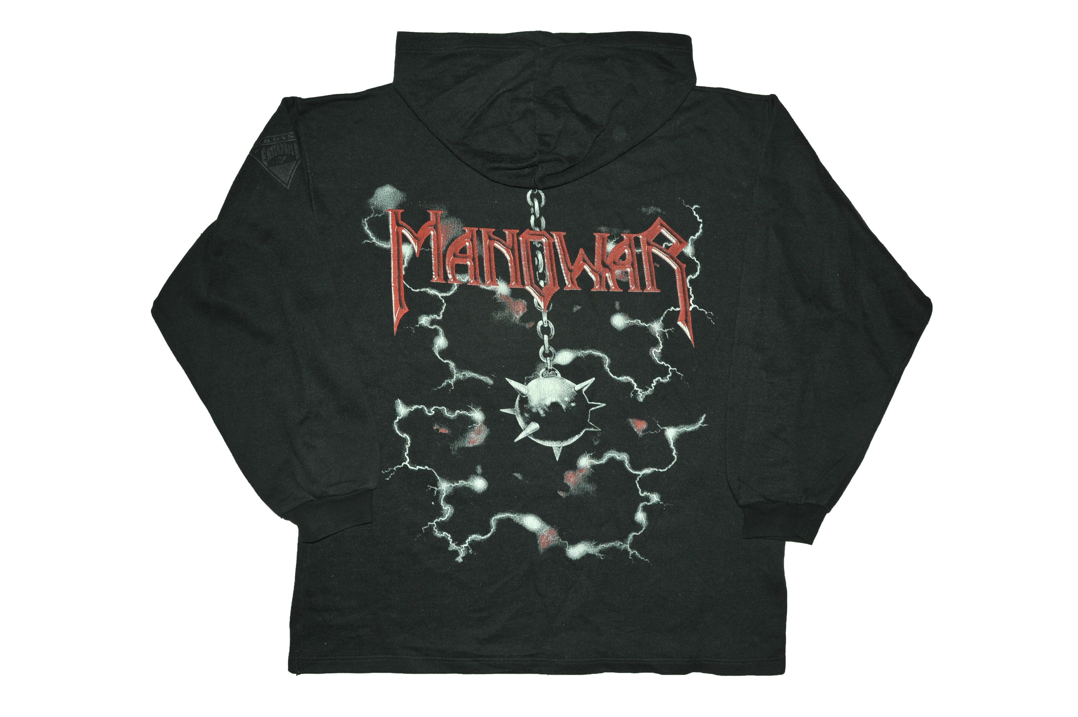 Vintage Vintage 90s Manowar Hoodie Size US XL / EU 56 / 4 - 2 Thumbnail