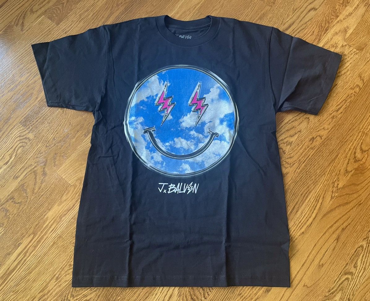 J Balvin × Takashi Murakami × Vintage Medium Clouds Smiley Tee Jose Tour 2022 1 2 Black ABC Shirt Size US M / EU 48-50 / 2 - 1 Thumbnail