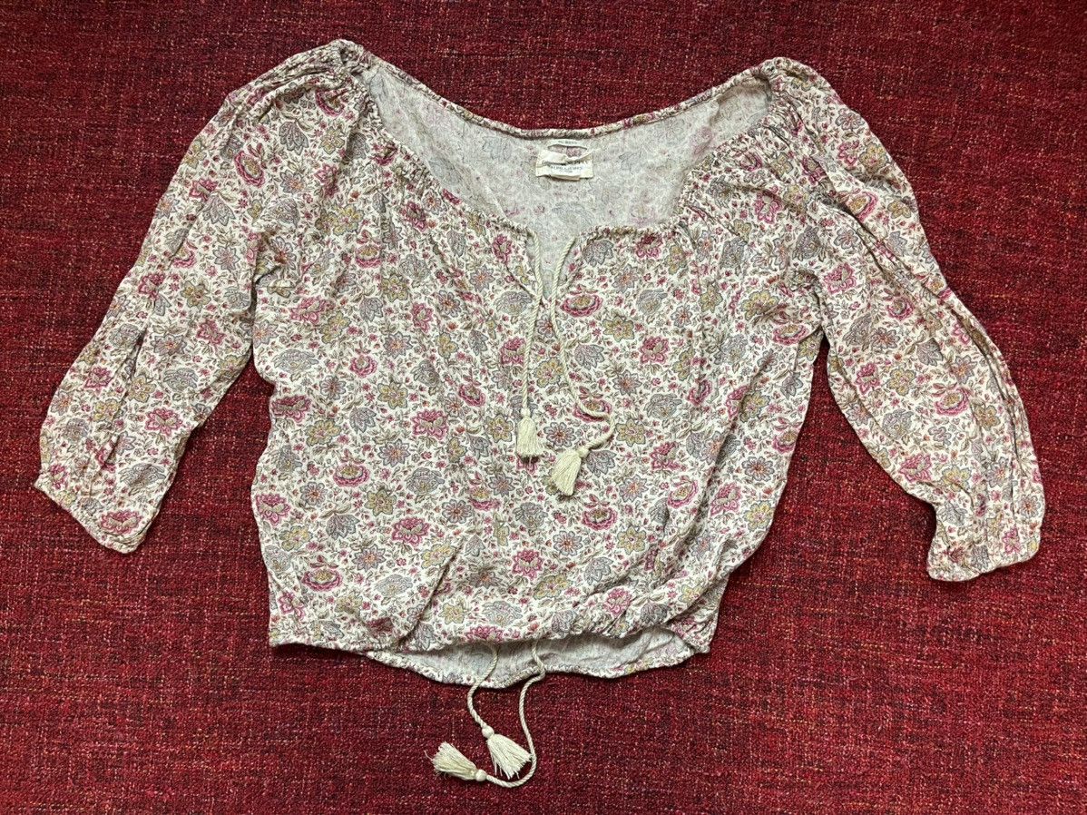 Denim & Supply Ralph Lauren × Polo Ralph Lauren × Ralph Lauren Ralph Lauren boho line floral printed blouse Size S / US 4 / IT 40 - 1 Thumbnail