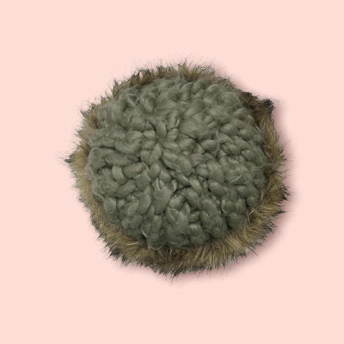 H&M × Homespun Knitwear RARE H&M HAND KNIT FAUX FUR LINED WINTER GERMAN HAT STYLE Size ONE SIZE - 6 Thumbnail
