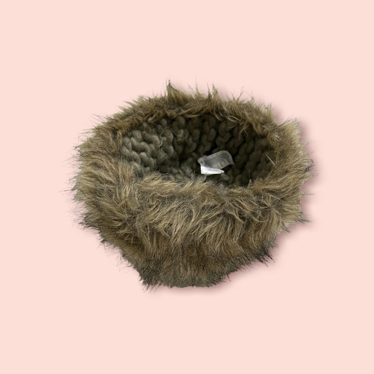H&M × Homespun Knitwear RARE H&M HAND KNIT FAUX FUR LINED WINTER GERMAN HAT STYLE Size ONE SIZE - 8 Thumbnail