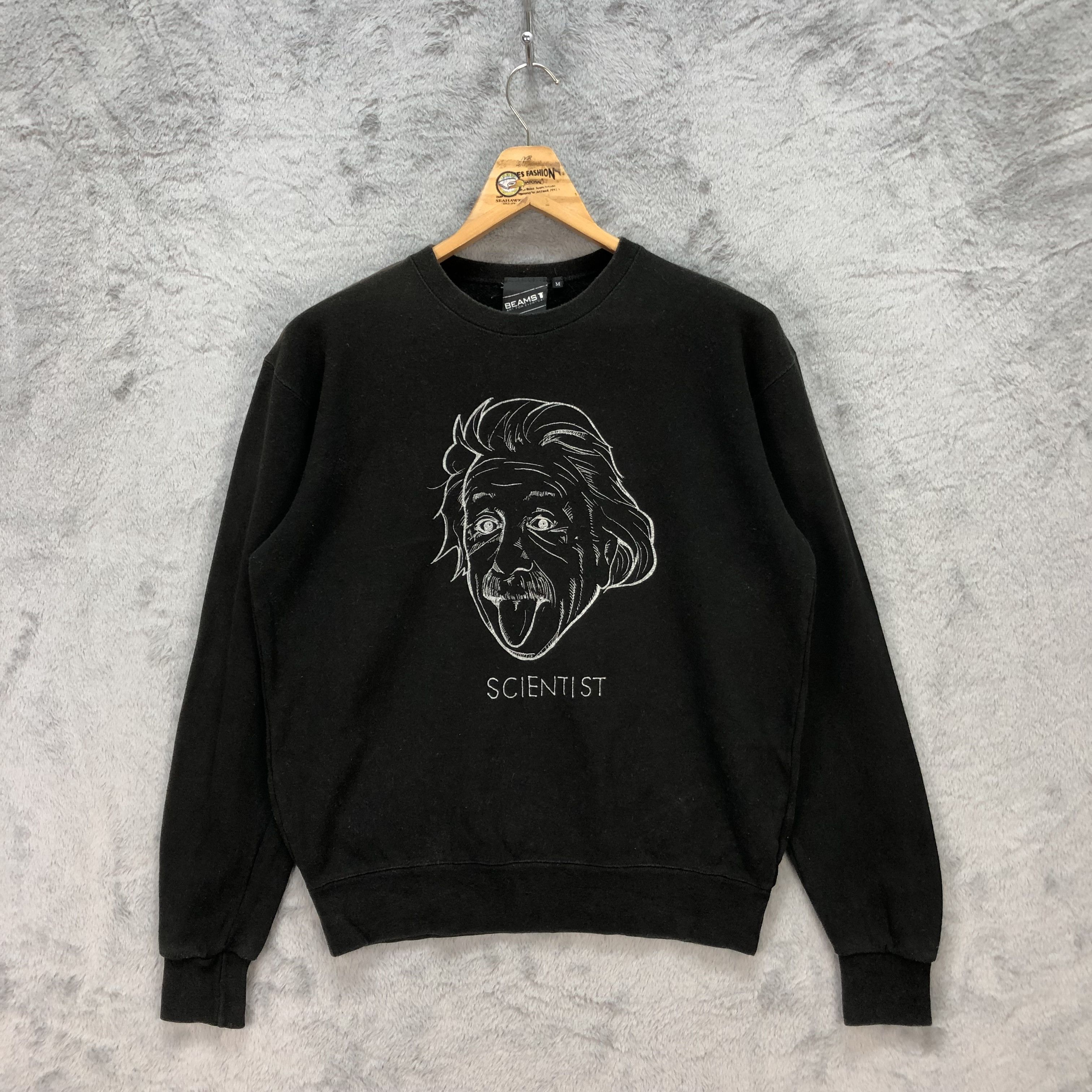 Beams Plus Beams Albert Einstein Theory Of Relativity Sweater #1060-43 Size US M / EU 48-50 / 2 - 1 Thumbnail
