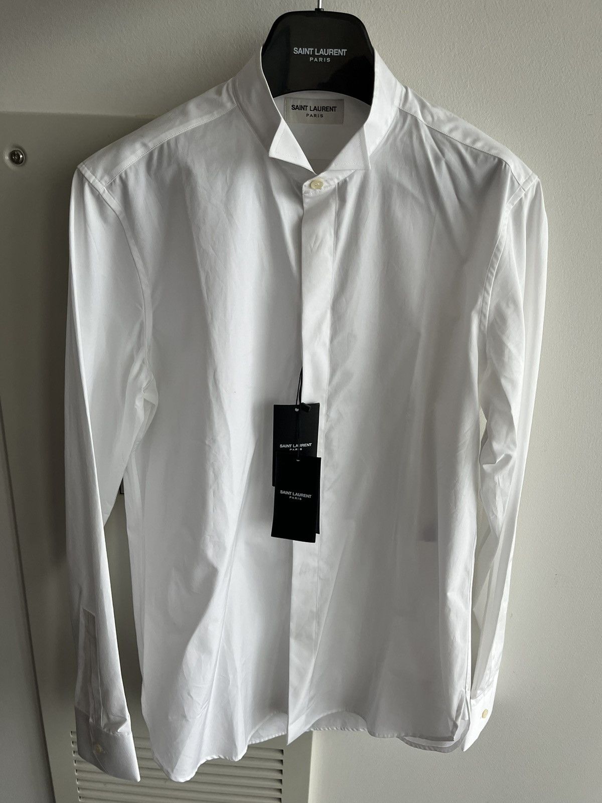 Hedi Slimane × Saint Laurent Paris × Yves Saint Laurent Extremely Rare 2015-2016 SLP by Hedi Tux Shirt Brand New Size US S / EU 44-46 / 1 - 11 Thumbnail