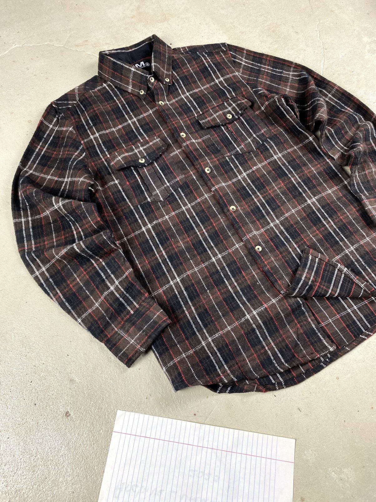 Flannel Brown Vintage Flannel Shirt Checkered Travis Scott Style Size US S / EU 44-46 / 1 - 4 Thumbnail