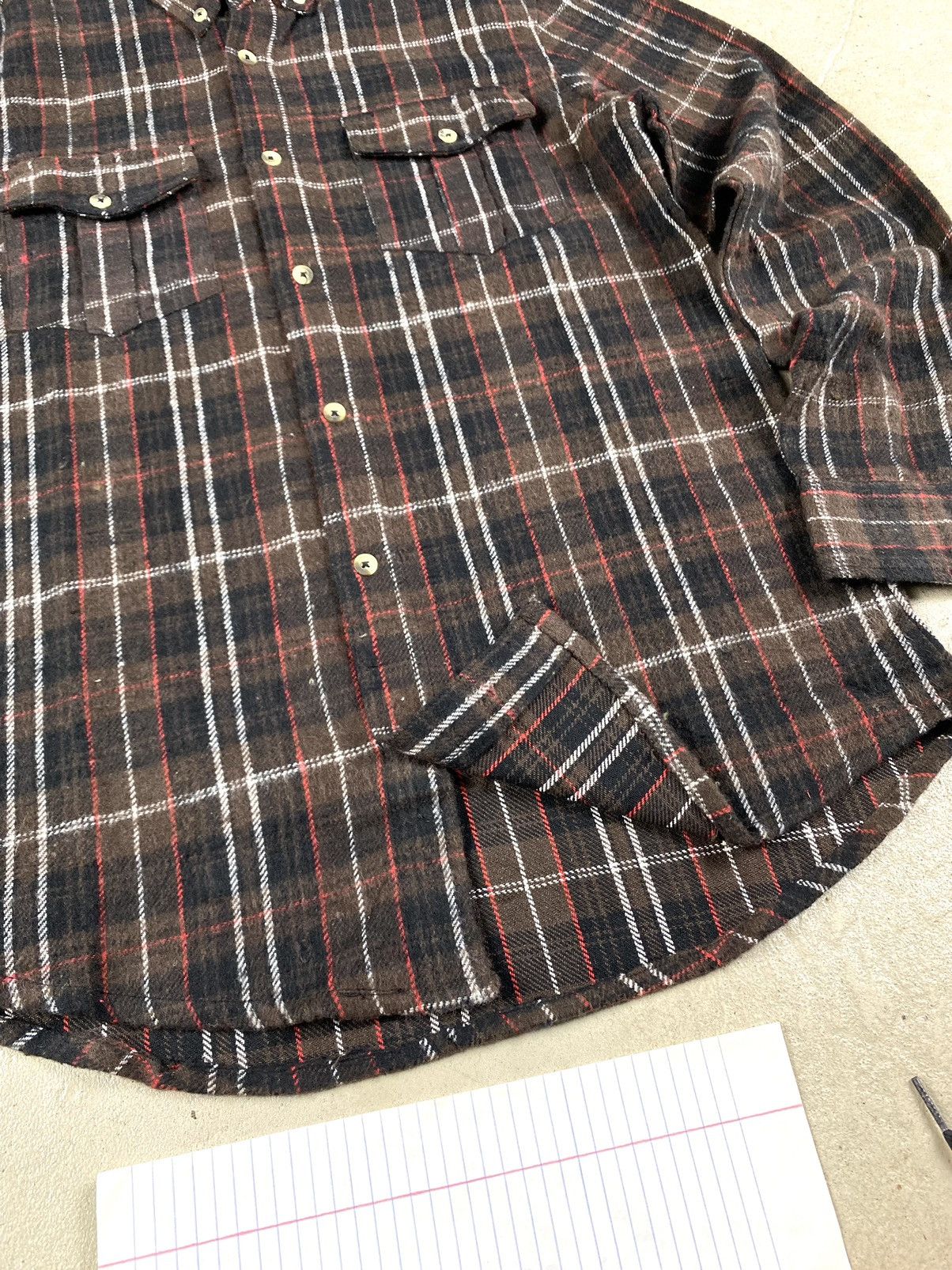 Flannel Brown Vintage Flannel Shirt Checkered Travis Scott Style Size US S / EU 44-46 / 1 - 7 Thumbnail