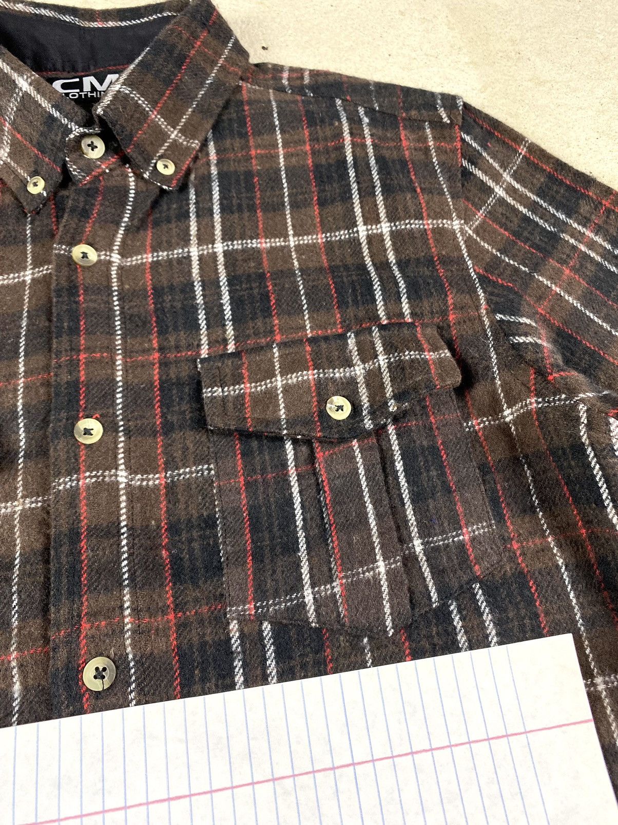 Flannel Brown Vintage Flannel Shirt Checkered Travis Scott Style Size US S / EU 44-46 / 1 - 8 Thumbnail