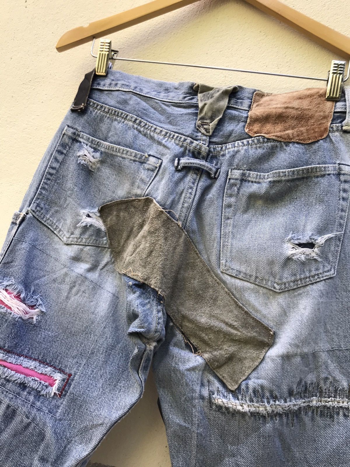 Yoshiyuki Konishi Ficce Yoshiyuki Konishi Distressed Patchwork Selvedge Denim Size US 28 / EU 44 - 12 Thumbnail