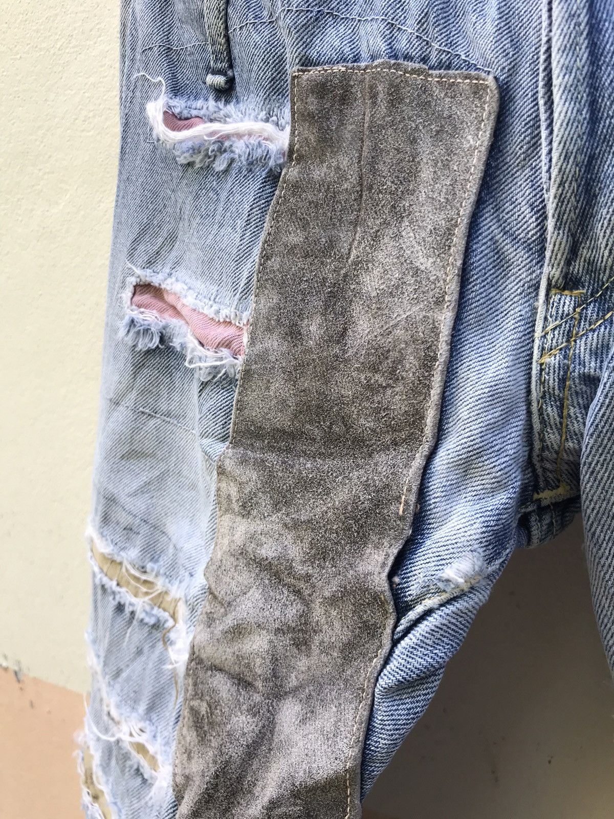 Yoshiyuki Konishi Ficce Yoshiyuki Konishi Distressed Patchwork Selvedge Denim Size US 28 / EU 44 - 21 Thumbnail