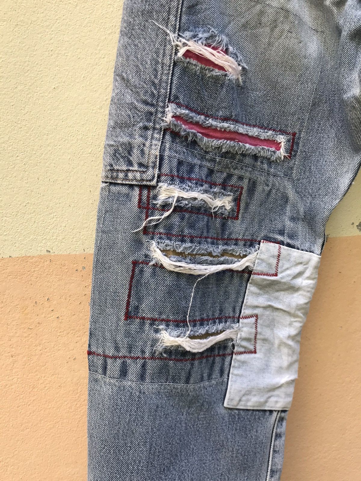 Yoshiyuki Konishi Ficce Yoshiyuki Konishi Distressed Patchwork Selvedge Denim Size US 28 / EU 44 - 20 Thumbnail