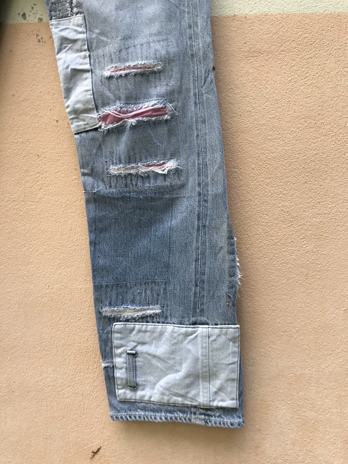 Yoshiyuki Konishi Ficce Yoshiyuki Konishi Distressed Patchwork Selvedge Denim Size US 28 / EU 44 - 5 Thumbnail