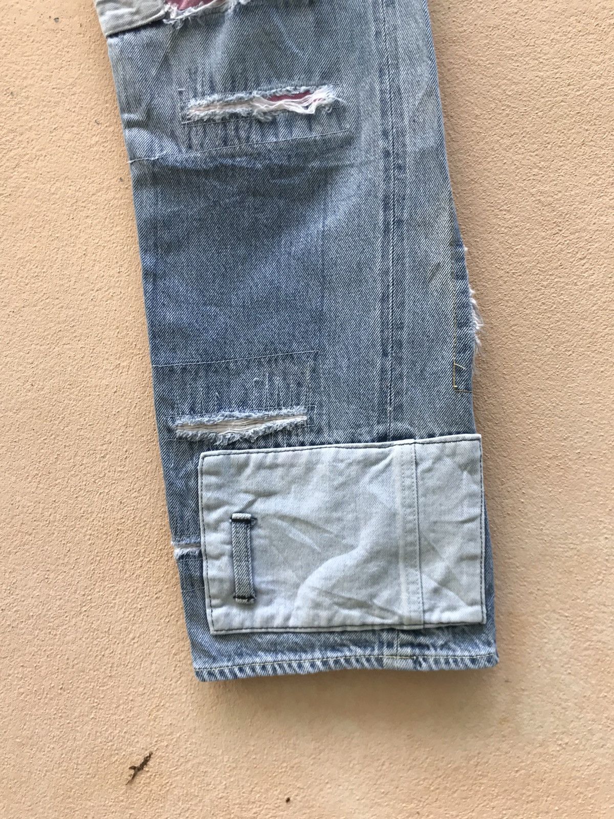 Yoshiyuki Konishi Ficce Yoshiyuki Konishi Distressed Patchwork Selvedge Denim Size US 28 / EU 44 - 8 Thumbnail