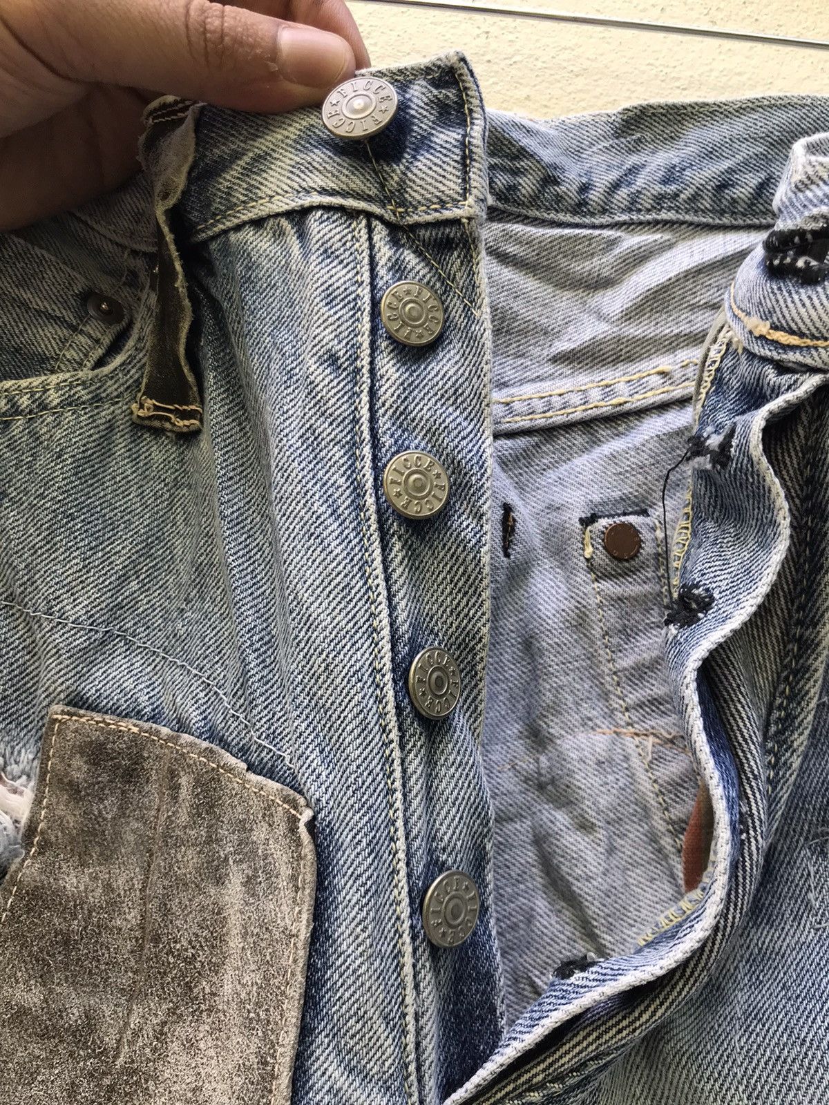 Yoshiyuki Konishi Ficce Yoshiyuki Konishi Distressed Patchwork Selvedge Denim Size US 28 / EU 44 - 23 Thumbnail