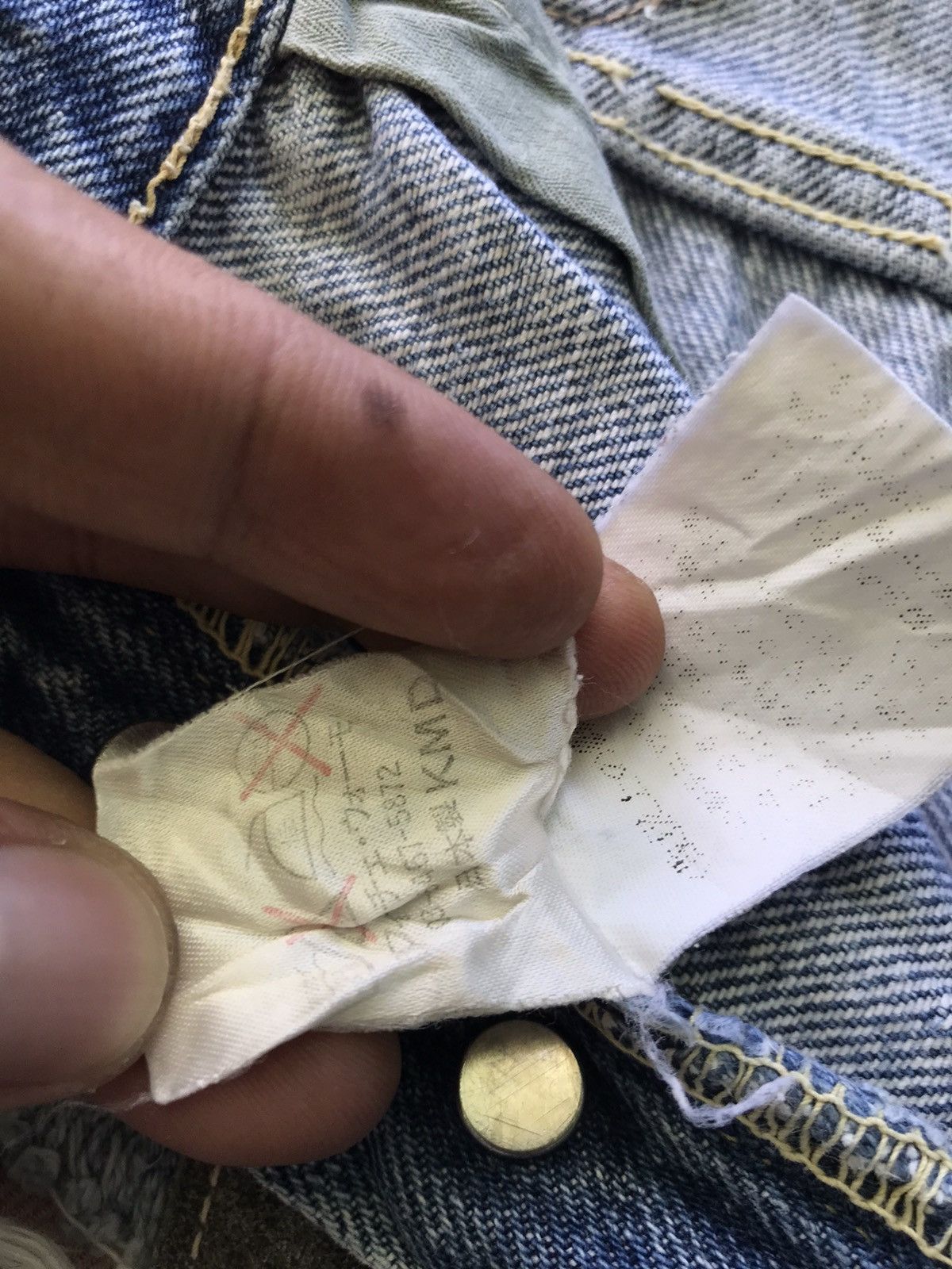 Yoshiyuki Konishi Ficce Yoshiyuki Konishi Distressed Patchwork Selvedge Denim Size US 28 / EU 44 - 25 Thumbnail
