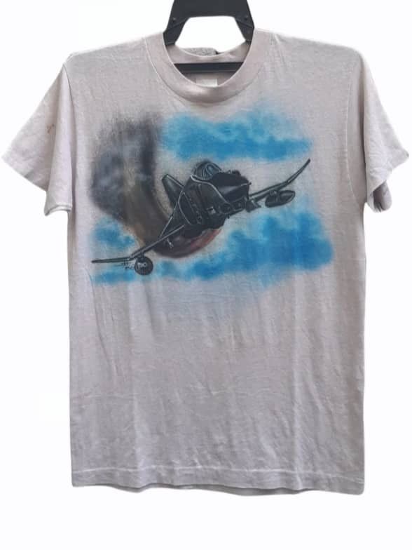 Army Of Me Vintage 80s Jets Fighter airbrush print t shirt Size US S / EU 44-46 / 1 - 1 Thumbnail