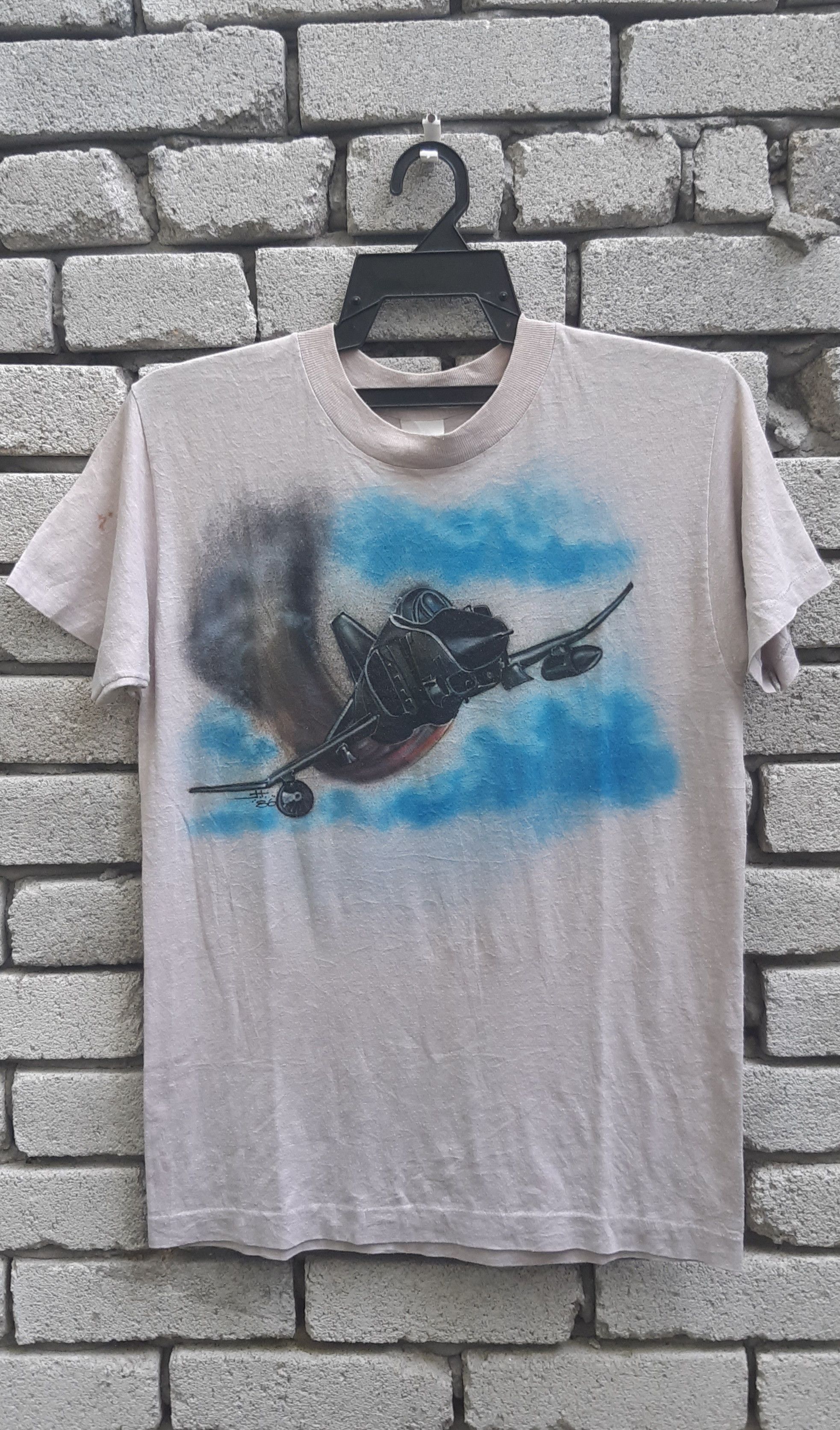 Army Of Me Vintage 80s Jets Fighter airbrush print t shirt Size US S / EU 44-46 / 1 - 2 Thumbnail