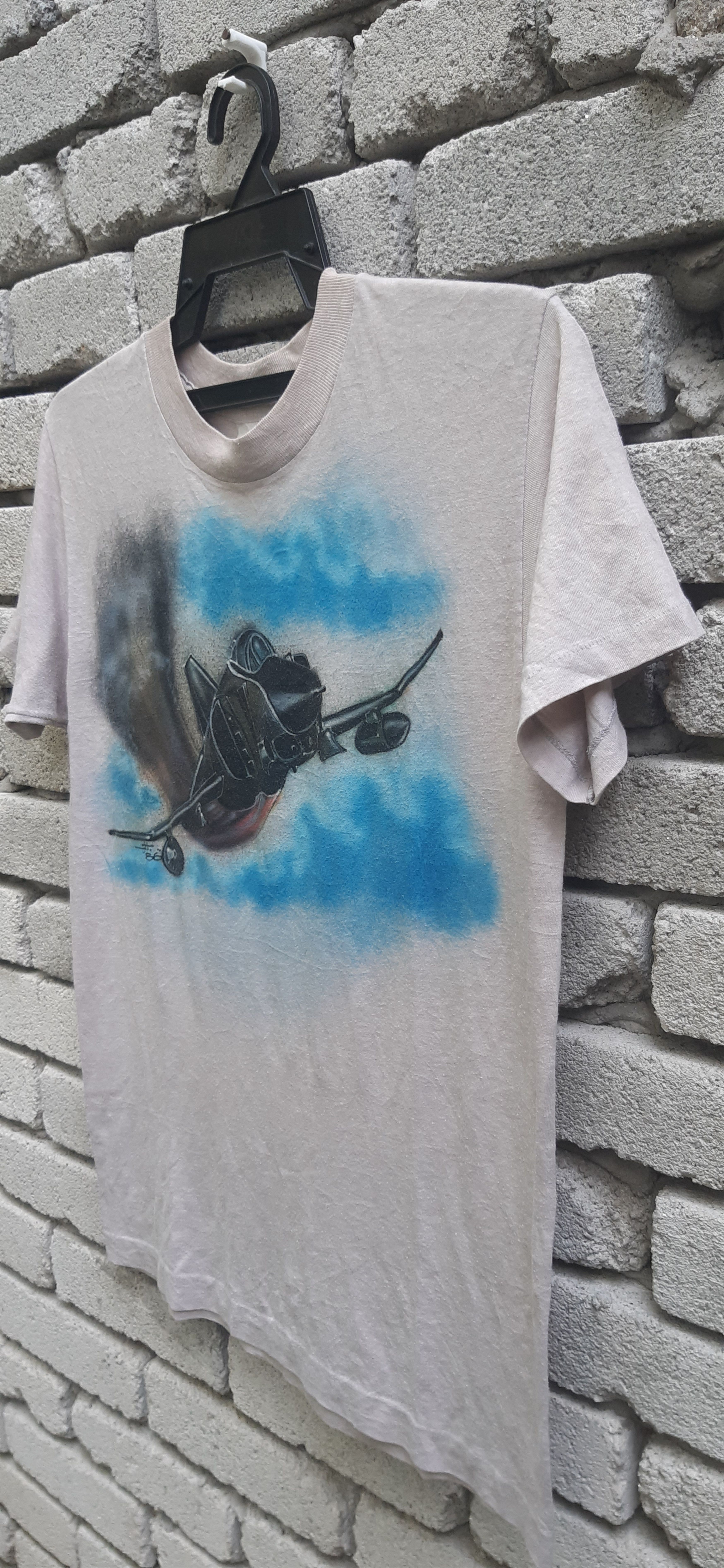 Army Of Me Vintage 80s Jets Fighter airbrush print t shirt Size US S / EU 44-46 / 1 - 3 Thumbnail