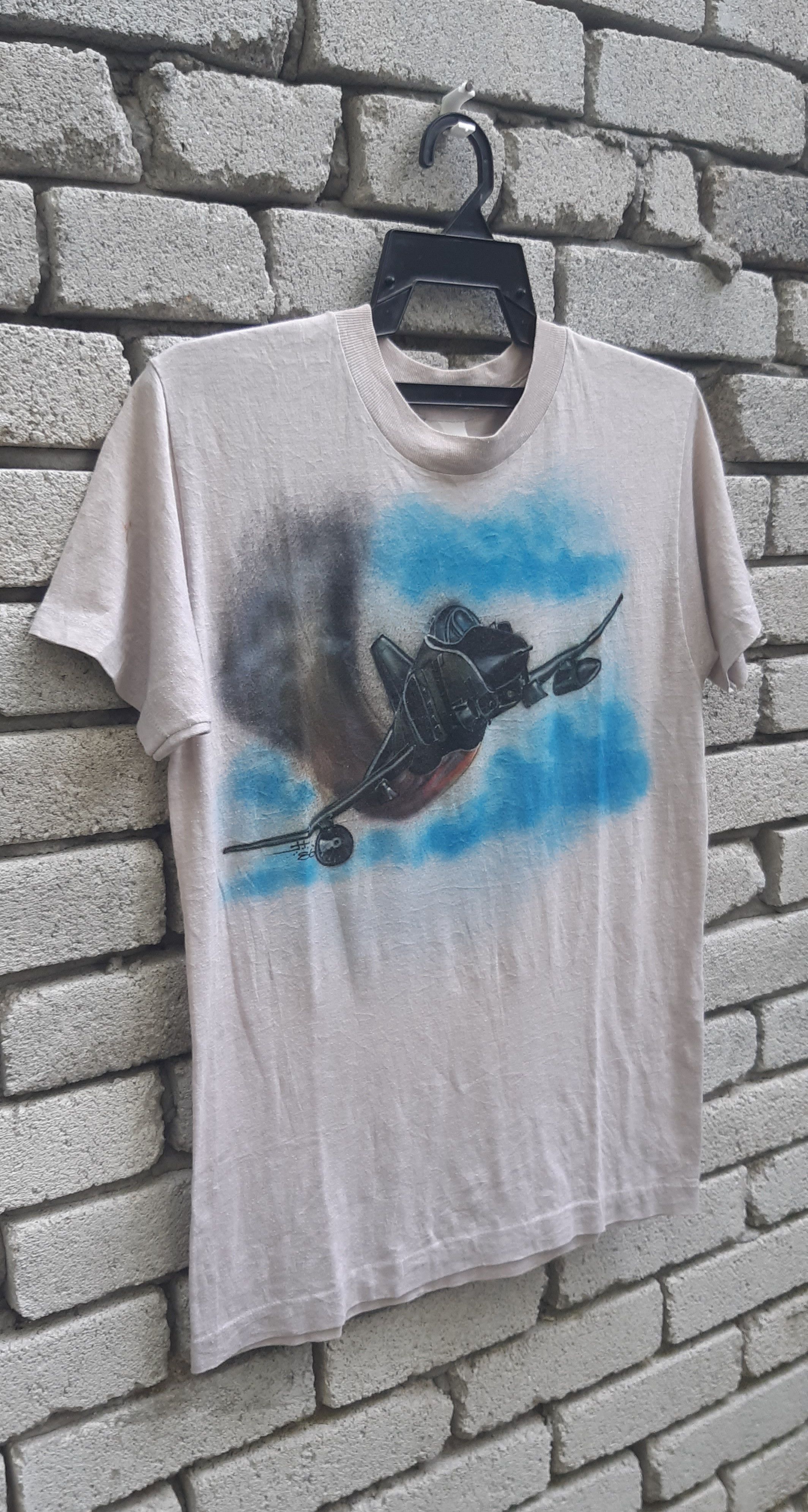 Army Of Me Vintage 80s Jets Fighter airbrush print t shirt Size US S / EU 44-46 / 1 - 4 Thumbnail