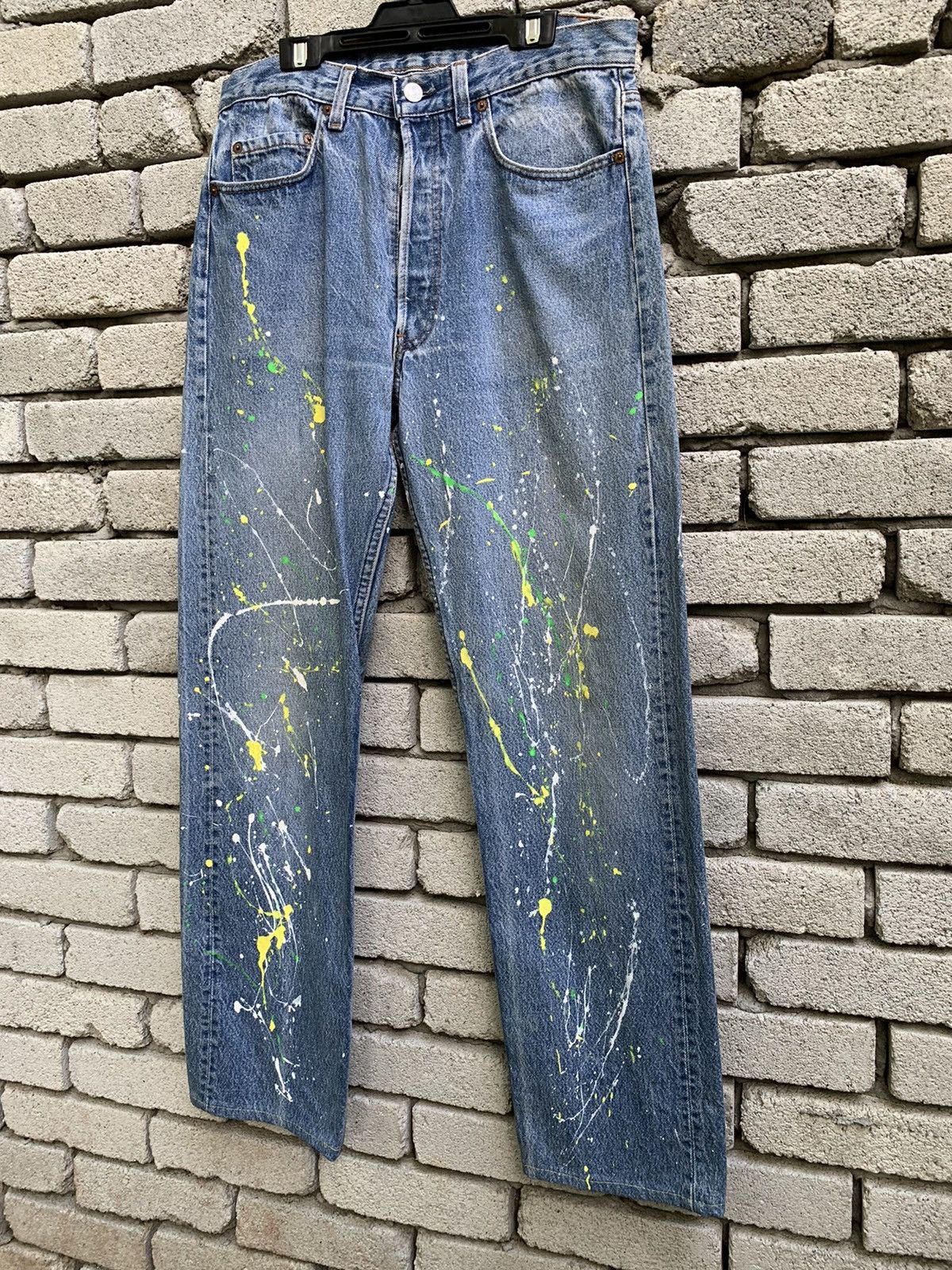 Levi's Vintage 90s Levi’s 501 Paint Splatter Denim Jeans Size US 30 / EU 46 - 5 Thumbnail