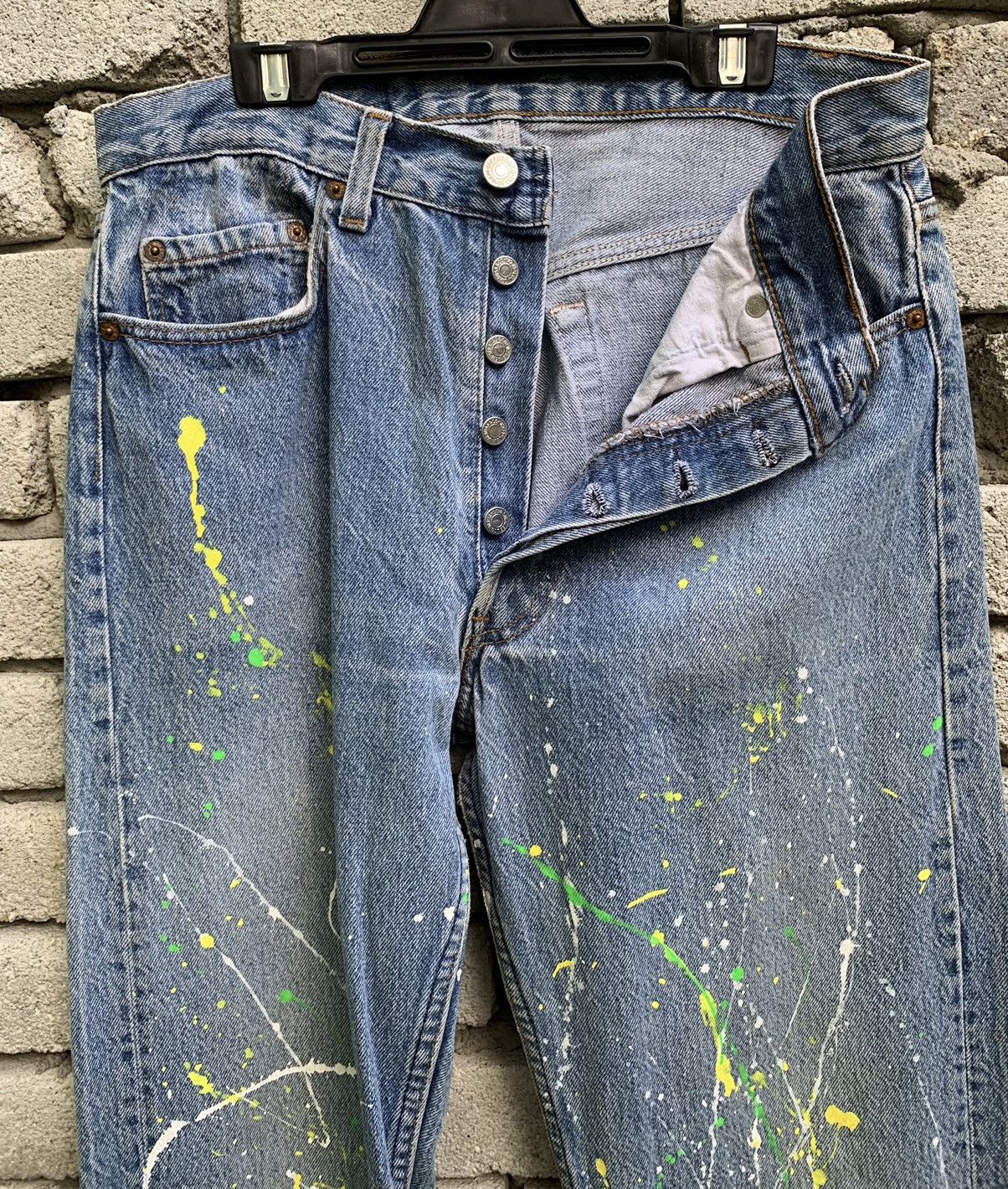 Levi's Vintage 90s Levi’s 501 Paint Splatter Denim Jeans Size US 30 / EU 46 - 18 Thumbnail