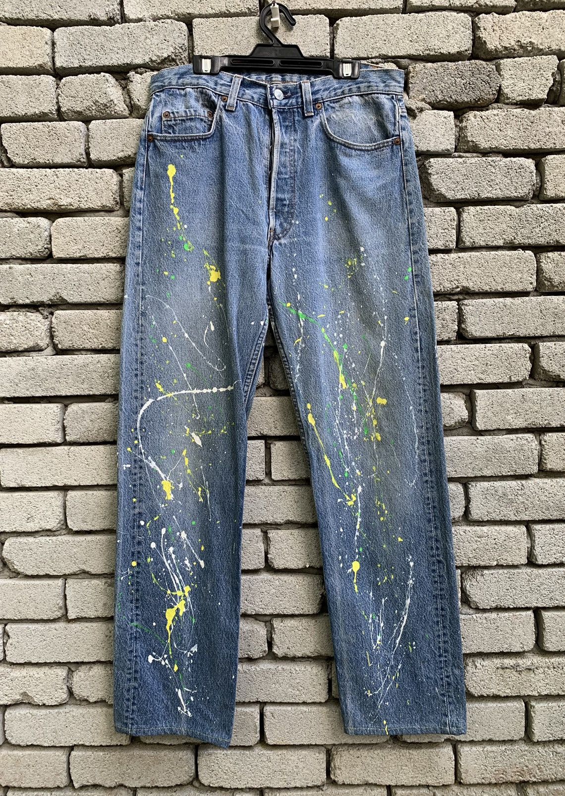 Levi's Vintage 90s Levi’s 501 Paint Splatter Denim Jeans Size US 30 / EU 46 - 3 Thumbnail