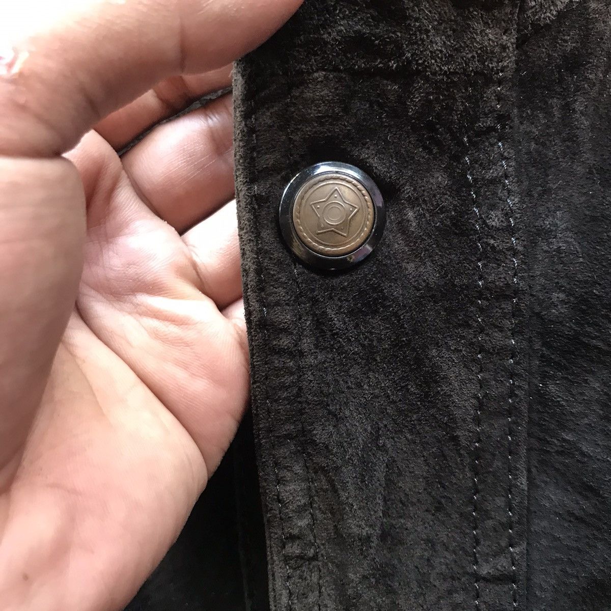 Vintage VINTAGE ALEXIO PIG SUEDE LEATHER JACKET Size US L / EU 52-54 / 3 - 5 Thumbnail