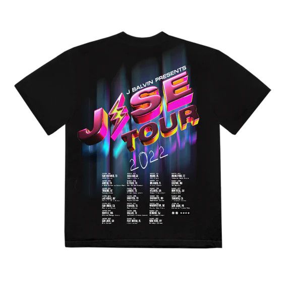 J Balvin Large Jose Admat Tour 2022 1 2 Black Bad Colores ABC Shirt Size US L / EU 52-54 / 3 - 8 Thumbnail
