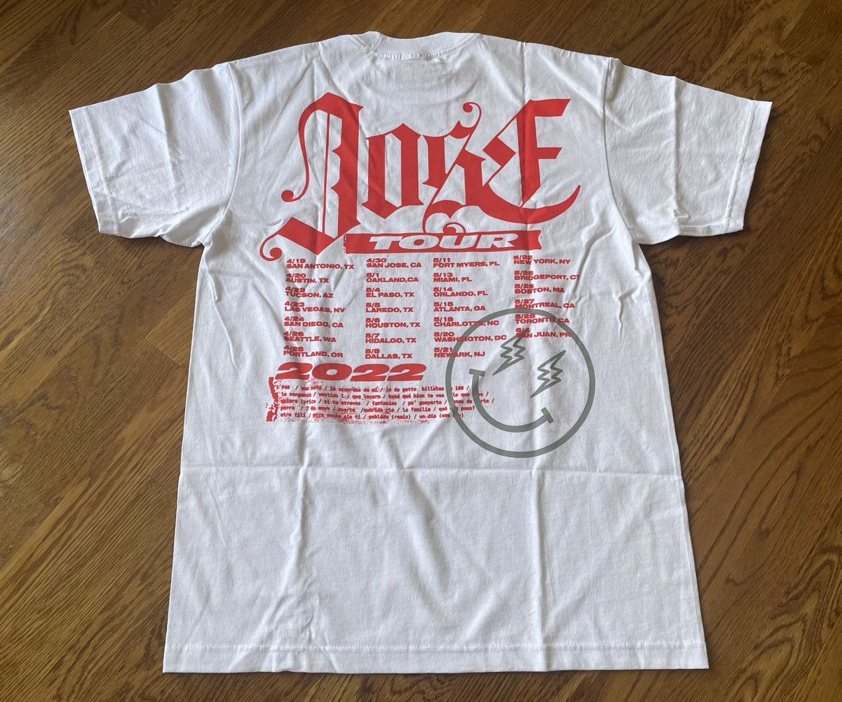 J Balvin Small Tracklist Jose Tour 2022 1 2 White Bad Board ABC Shirt Size US S / EU 44-46 / 1 - 2 Thumbnail