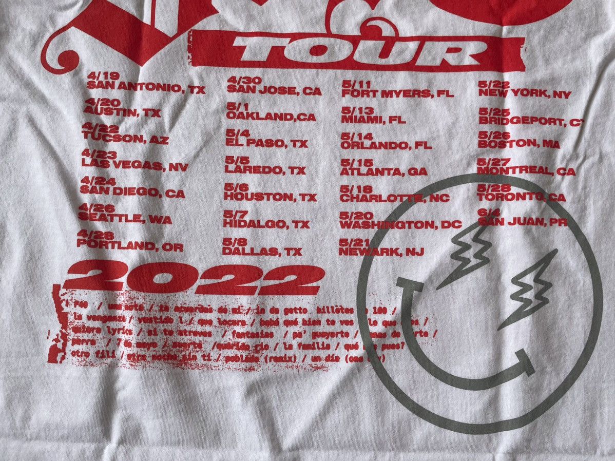 J Balvin Large Tracklist Jose Tour 2022 1 2 White Bad Board ABC Shirt Size US L / EU 52-54 / 3 - 7 Thumbnail
