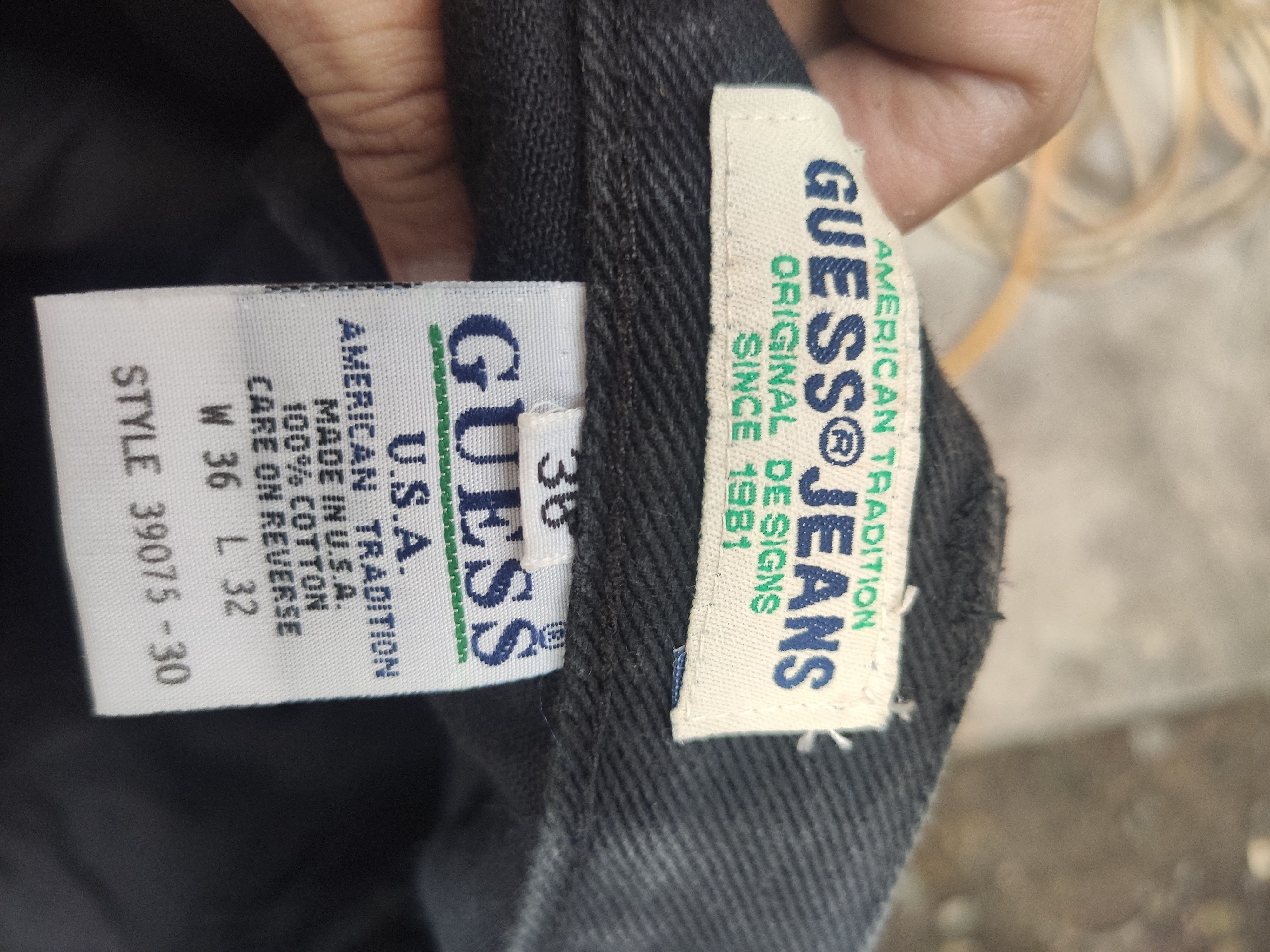 Guess 🔥 Vintage 90s Vintage Guess jeans super black Usa Size US 38 / EU 54 - 5 Thumbnail