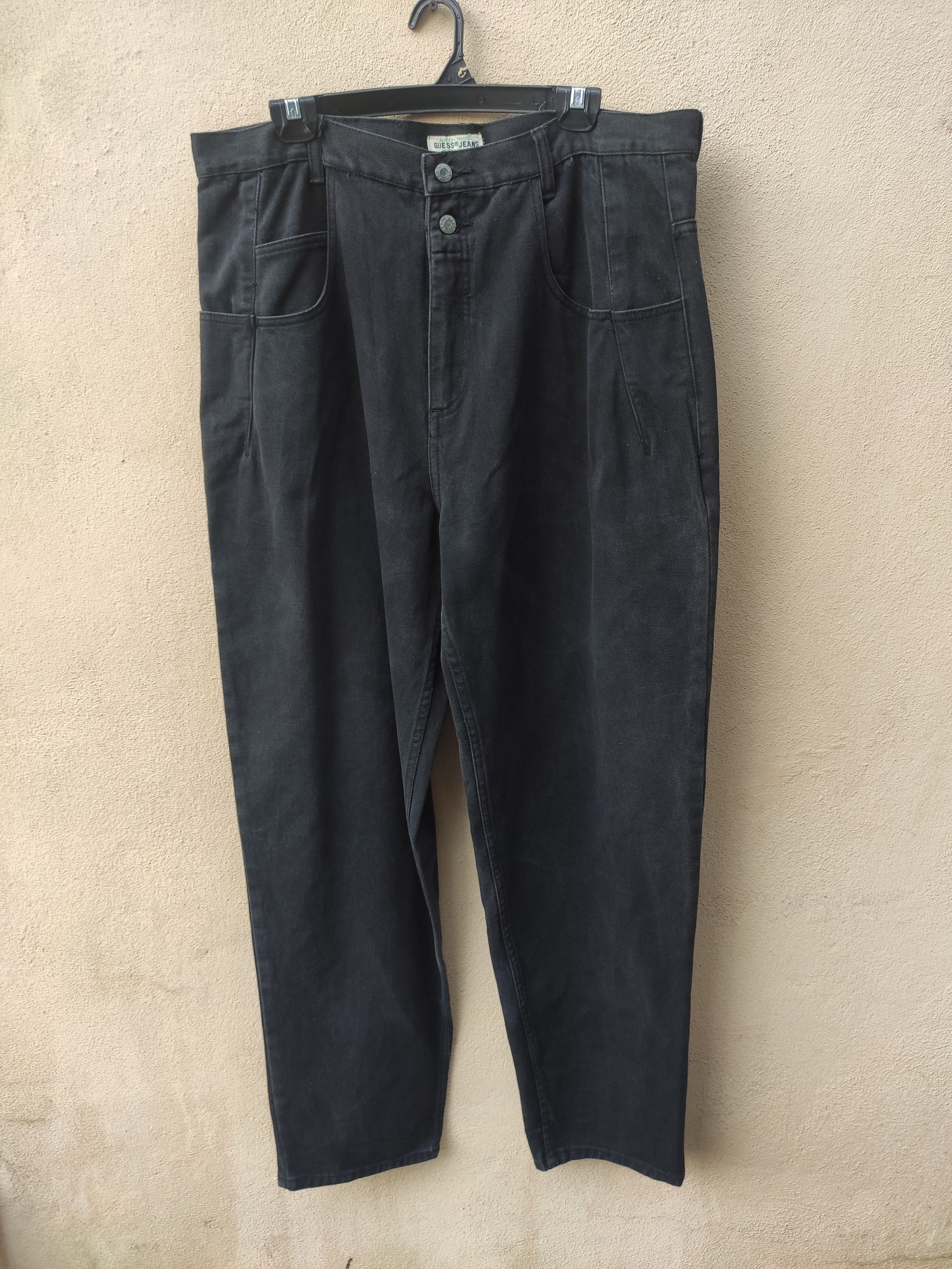 Guess 🔥 Vintage 90s Vintage Guess jeans super black Usa Size US 38 / EU 54 - 1 Thumbnail