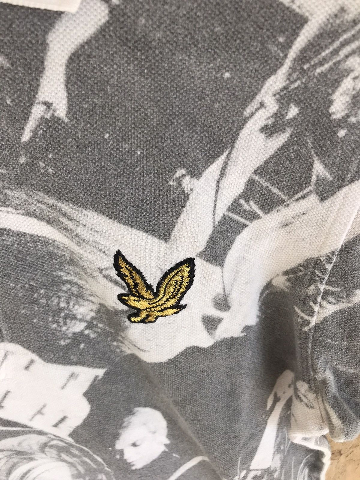 Band Tees × Lyle & Scott × Vintage Vtg Lyle & Scott All Overprint Morissey Damon Albarn Polo Size US S / EU 44-46 / 1 - 6 Thumbnail