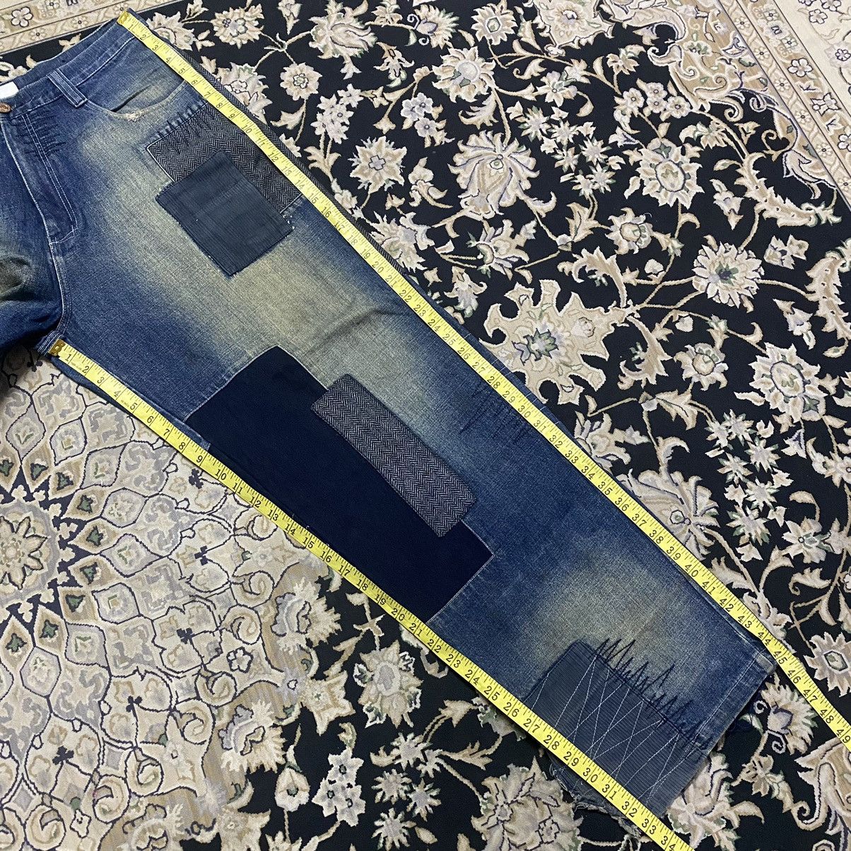 Vintage Vintage LOT29 Denim Baggy Patchwork Jeans Size US 35 - 20 Thumbnail