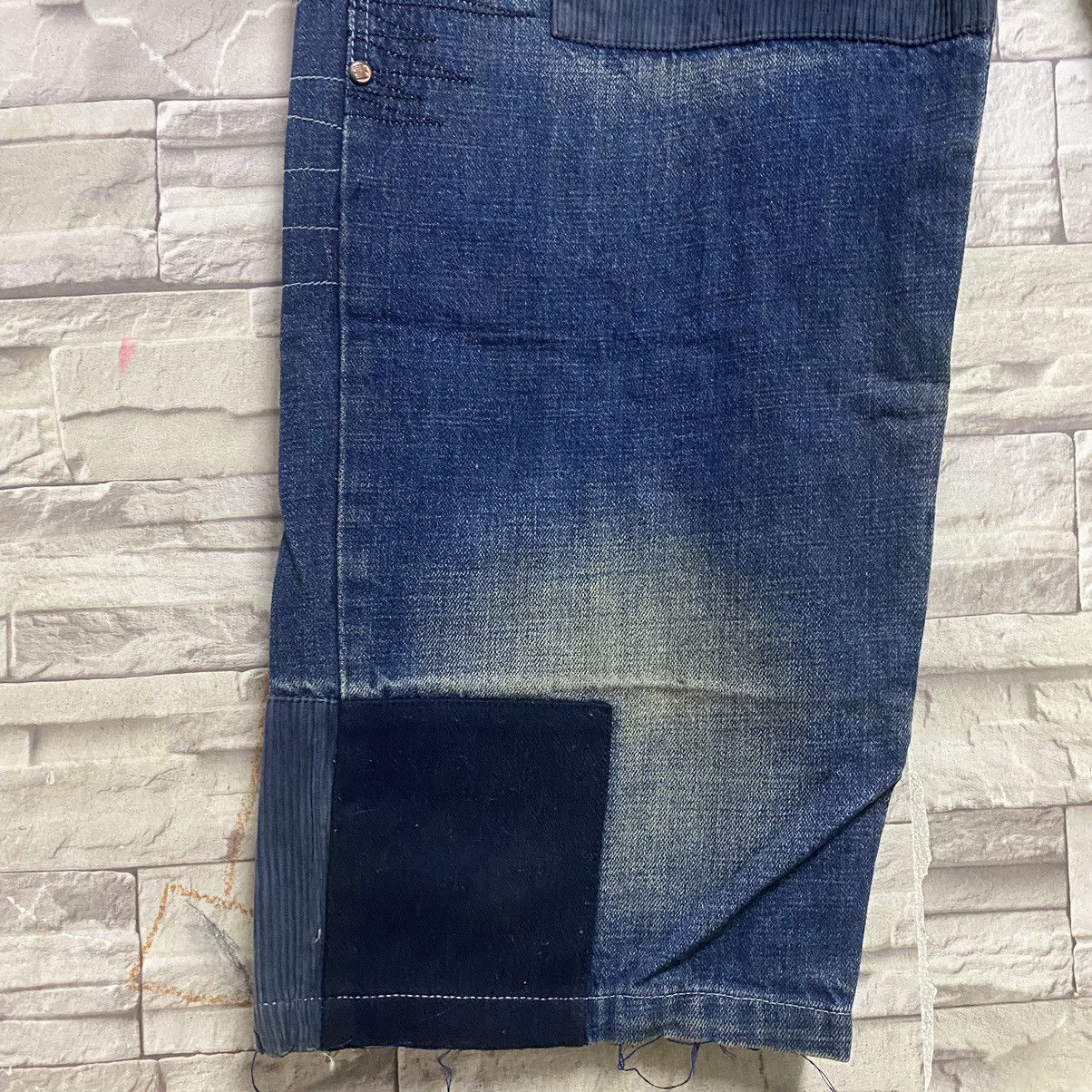 Vintage Vintage LOT29 Denim Baggy Patchwork Jeans Size US 35 - 11 Thumbnail