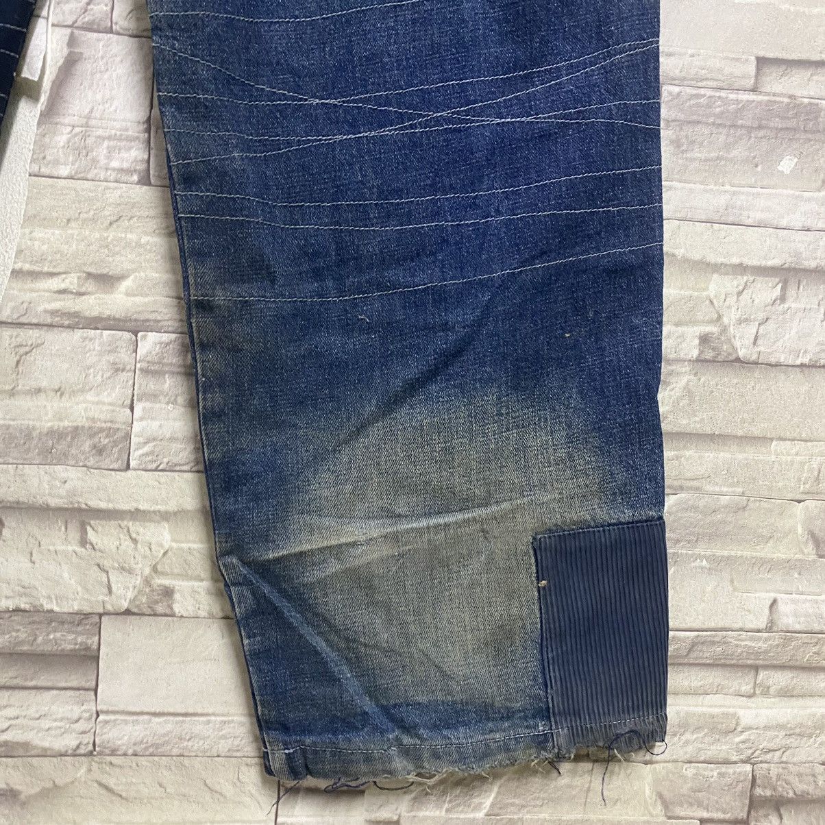 Vintage Vintage LOT29 Denim Baggy Patchwork Jeans Size US 35 - 16 Thumbnail