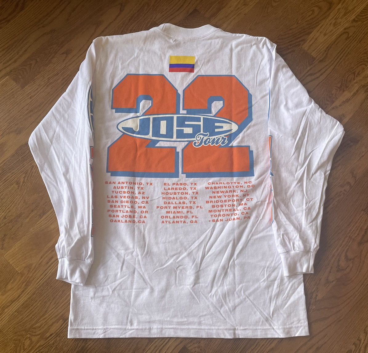 J Balvin × Takashi Murakami × Vintage Large Long Sleeve Racing Jose Tour 2022 White Bad ABC Shirt Size US L / EU 52-54 / 3 - 2 Thumbnail