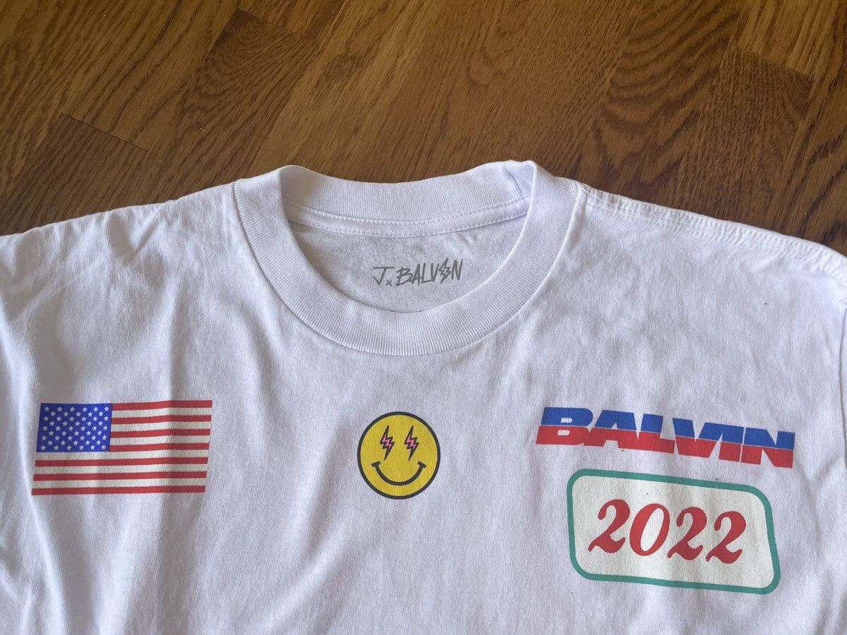 J Balvin × Takashi Murakami × Vintage Large Long Sleeve Racing Jose Tour 2022 White Bad ABC Shirt Size US L / EU 52-54 / 3 - 5 Thumbnail