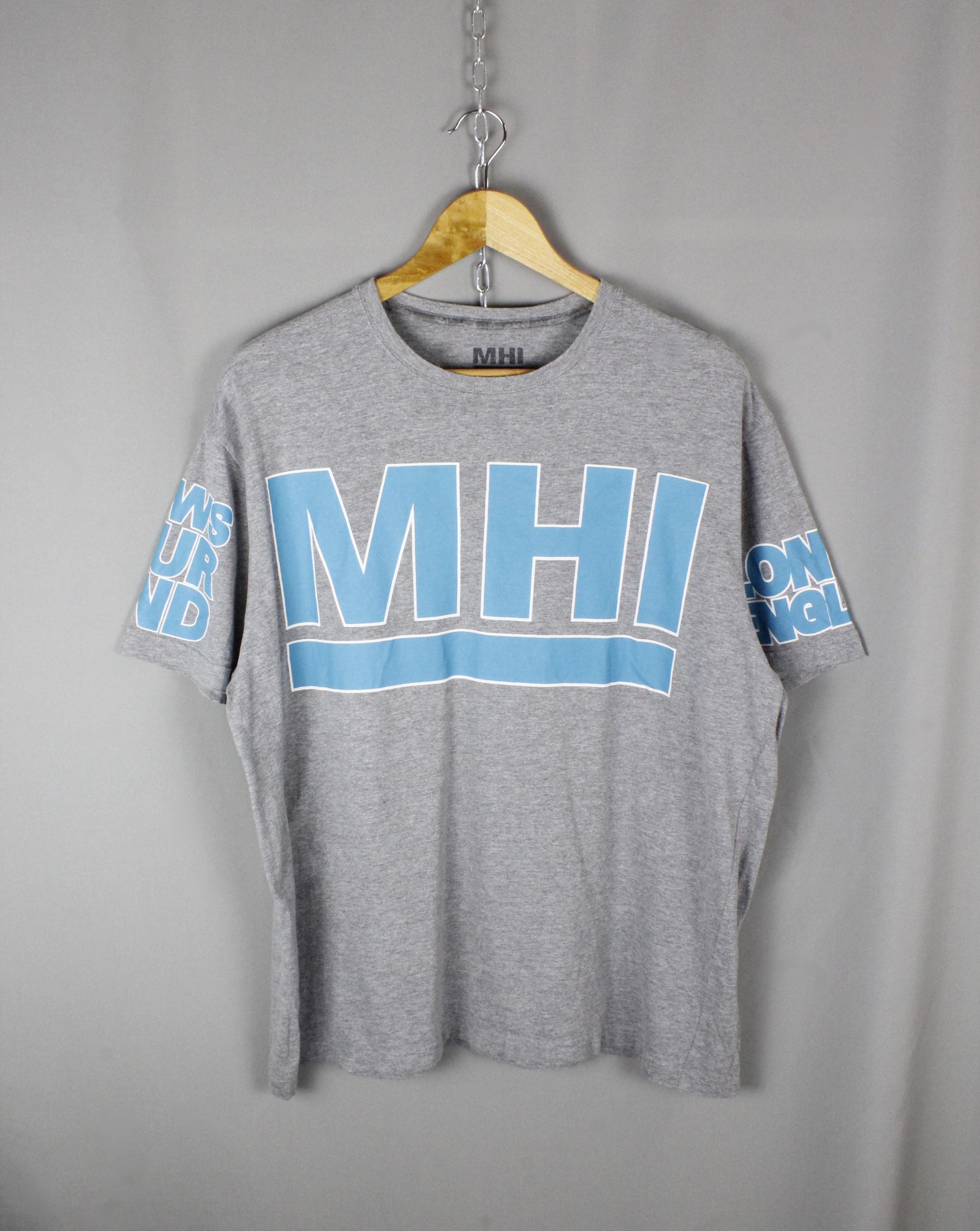 MHI × Maharishi MHI (Maharishi) "Blow Your Mind" Logo Grey T-shirt Size US L / EU 52-54 / 3 - 1 Thumbnail