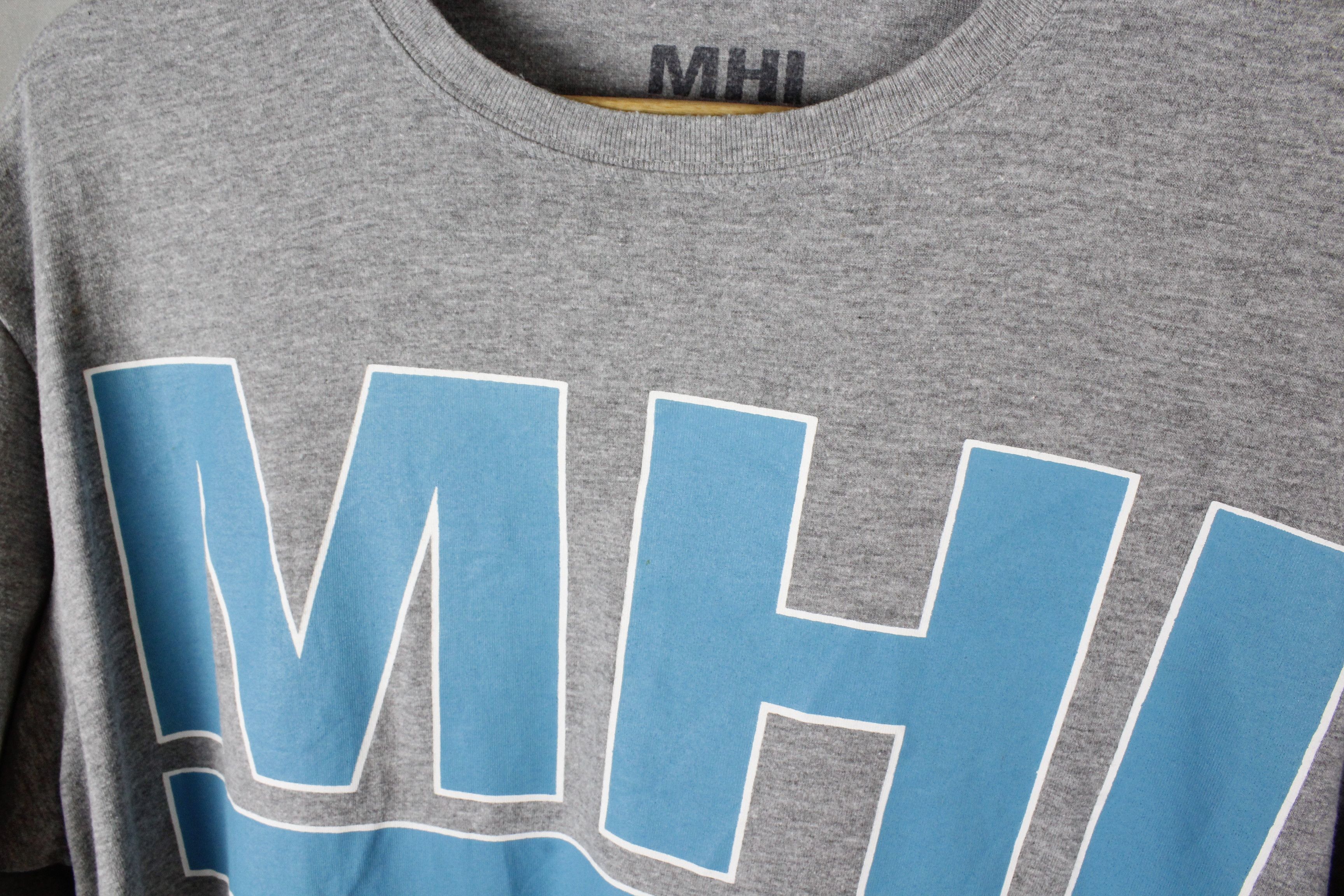 MHI × Maharishi MHI (Maharishi) "Blow Your Mind" Logo Grey T-shirt Size US L / EU 52-54 / 3 - 4 Thumbnail