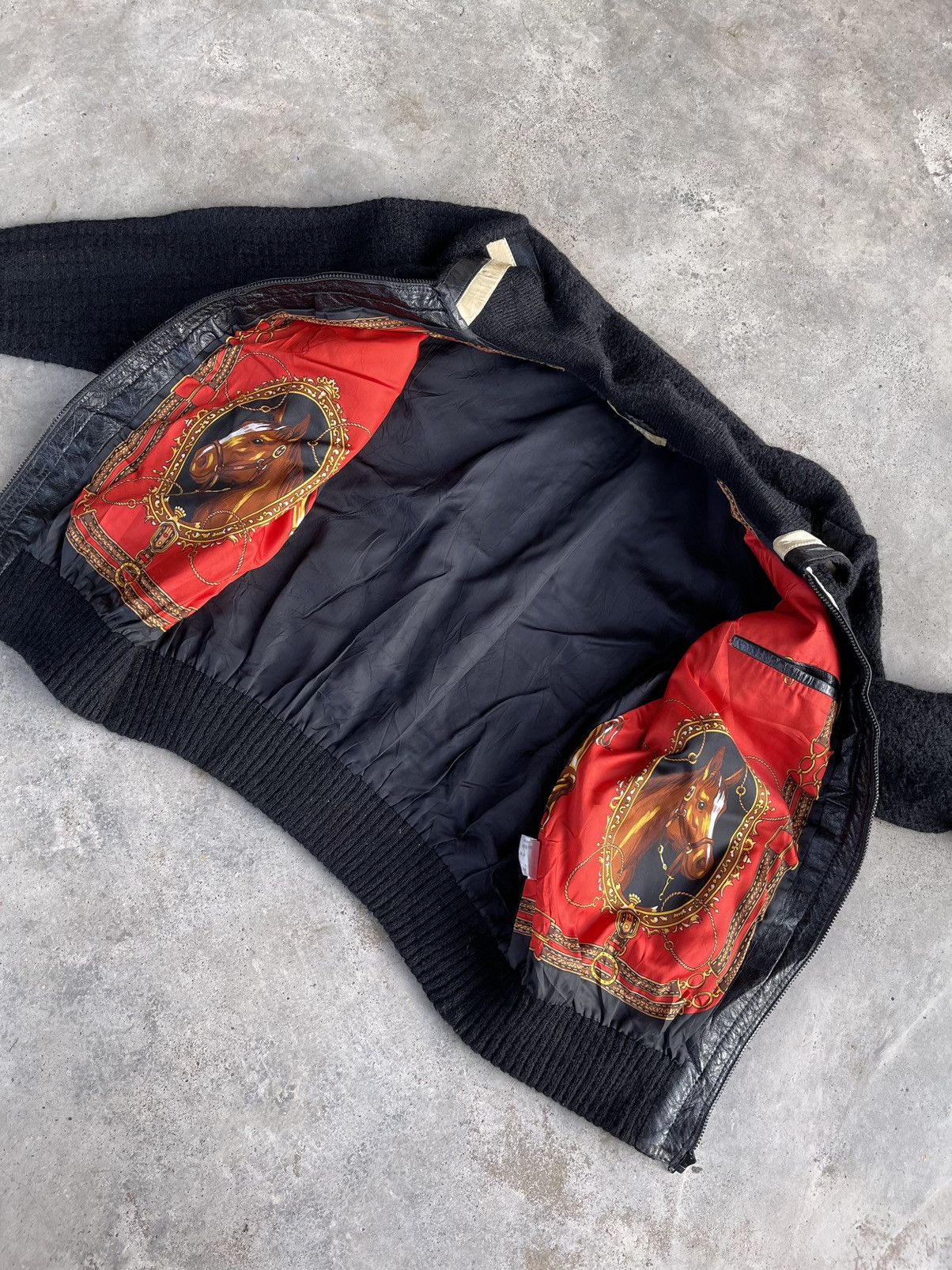 Vintage Horse printed satin lining inside vintage Calex Japan jacket Size US M / EU 48-50 / 2 - 10 Thumbnail