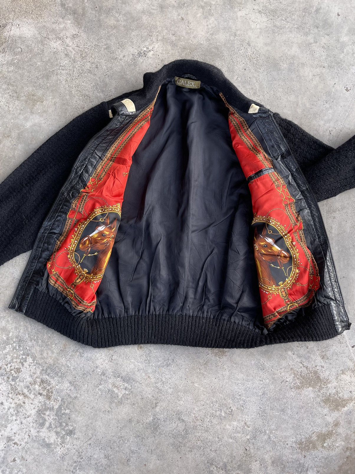 Vintage Horse printed satin lining inside vintage Calex Japan jacket Size US M / EU 48-50 / 2 - 6 Thumbnail