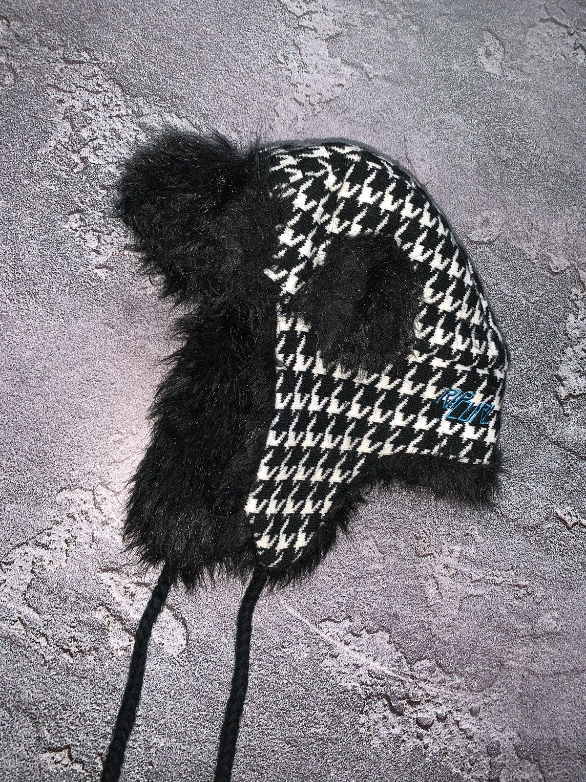 Japanese Brand × Rip Curl Vintage fur mohair alt hat beanie ushanka fuzy teddy ripcurl Size ONE SIZE - 2 Thumbnail