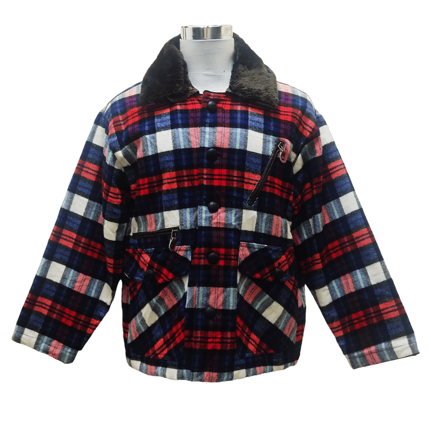 image of The Anarchy x Unionmade United Garment Genuine Houston Plaid Padded Jacket in Checkered Red/ed (Siz