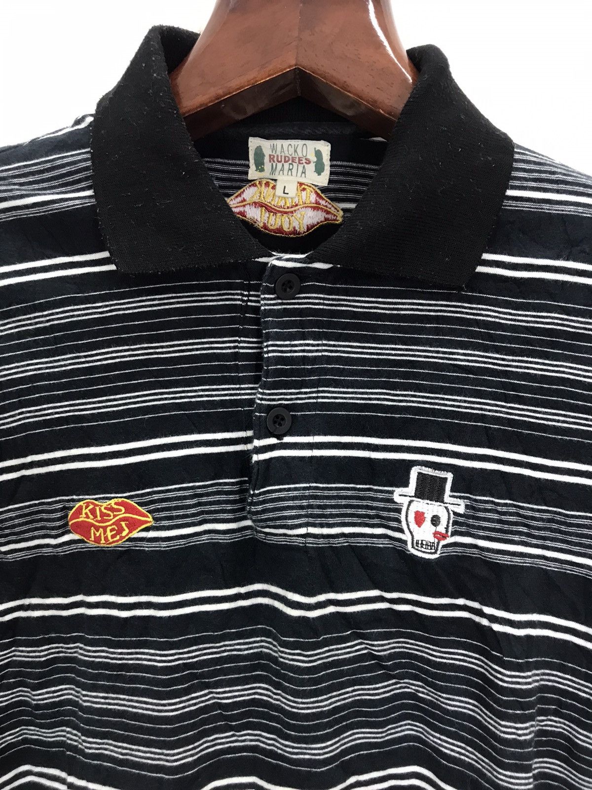 Wacko Maria Wacko maria stripe polo tees shirt g31 Size US M / EU 48-50 / 2 - 2 Thumbnail