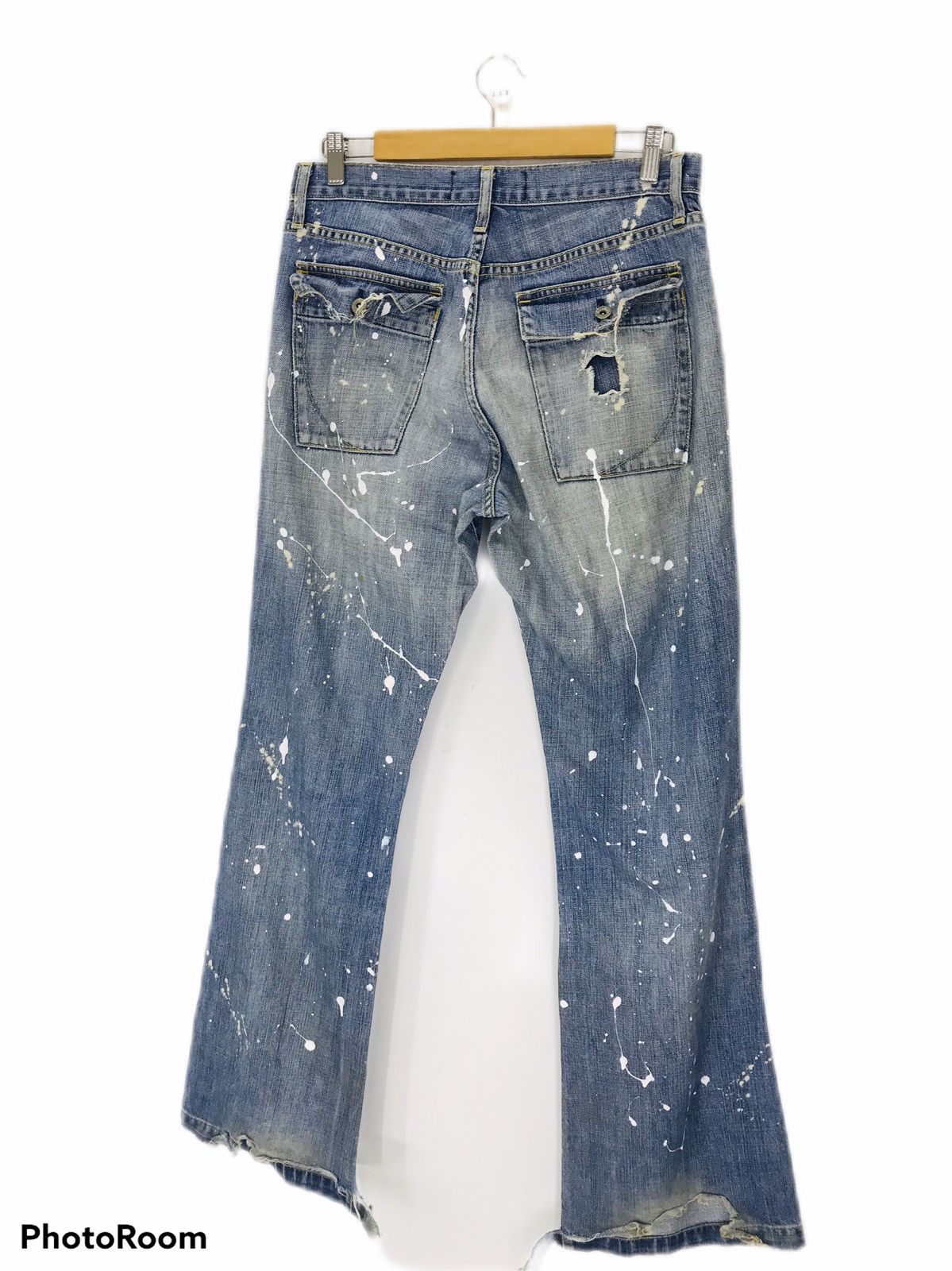 Paper Denim & Cloth × Vintage Vtg paper denim and cloth distressed painter paint flare g30 Size US 32 / EU 48 - 4 Thumbnail