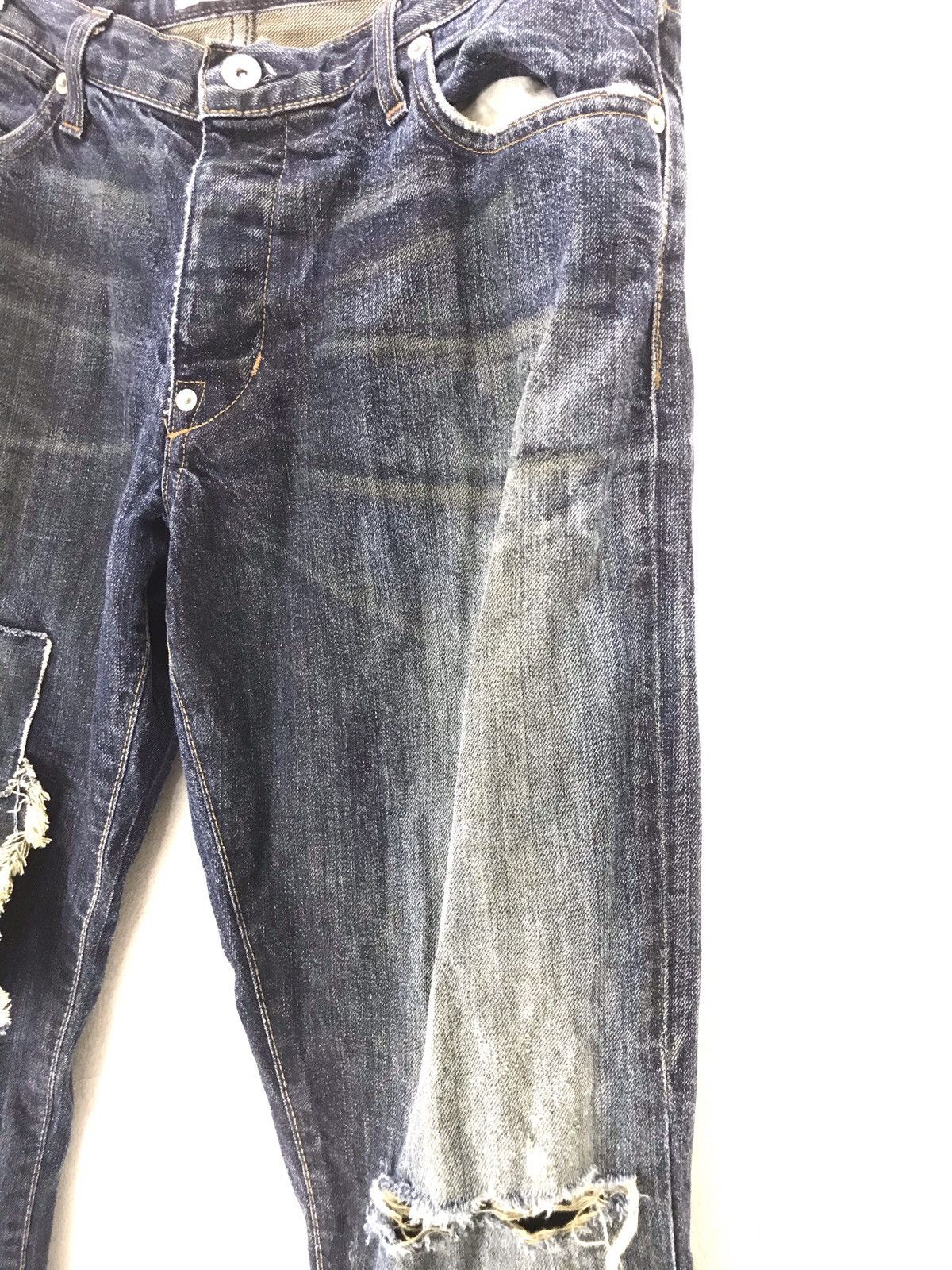 Japanese Brand × Paper Denim & Cloth Vintage paper and denim distressed patchwork boro kapital 30 Size US 32 / EU 48 - 4 Thumbnail